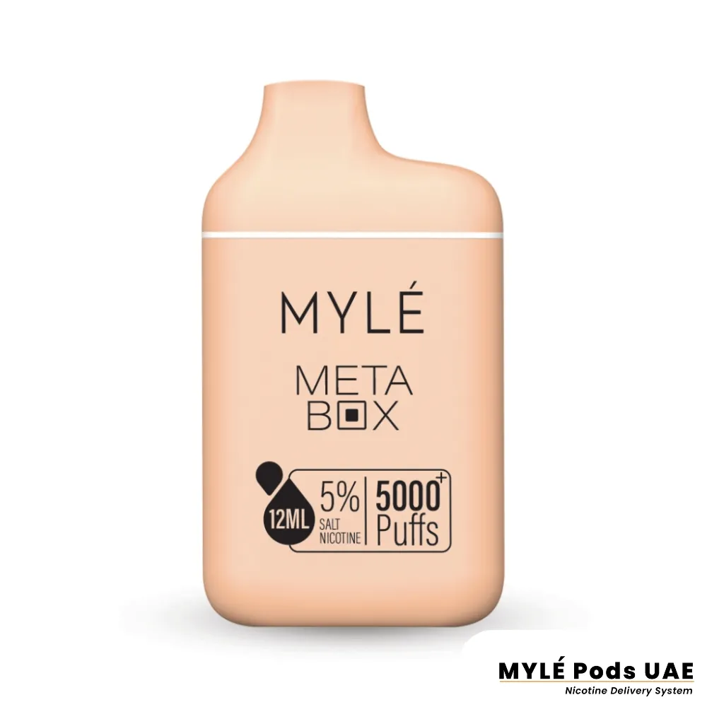 Myle Meta Box Georgia Peach Disposable Device Dubai, Abu Dhabi, Sharjah, Fujairah, Al-Ain, UAE